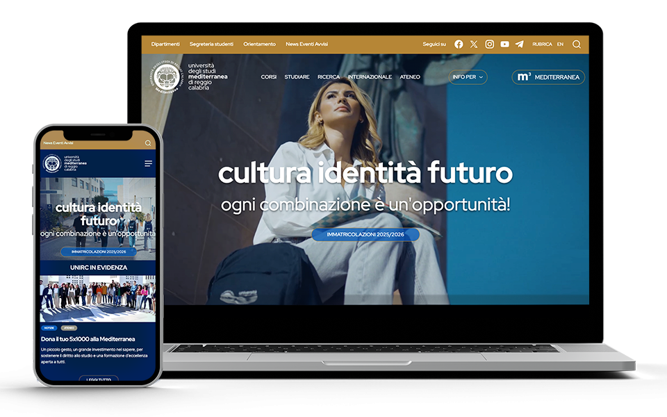 schermate nuovo portale desktop e mobile