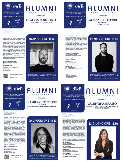 Locandine Alumni Architettura 2024