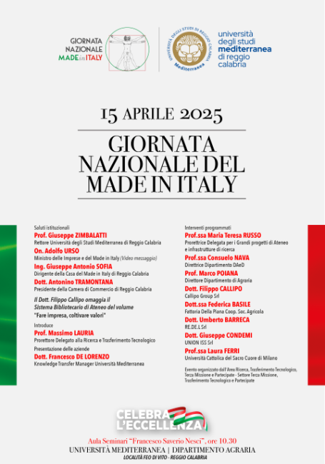 Programma Giornata nazionale del made in Italy