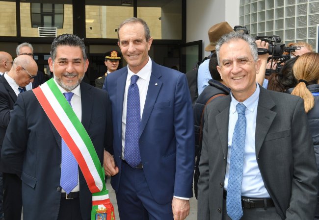 Il rettore Zimbalatti, il vice sindaco Brunetti e il rettore Leone