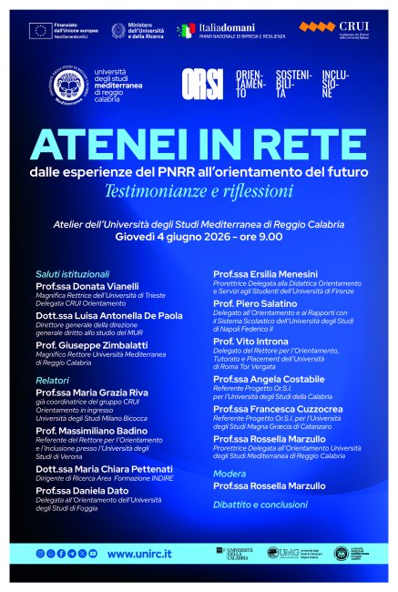 Locandina atenei in rete