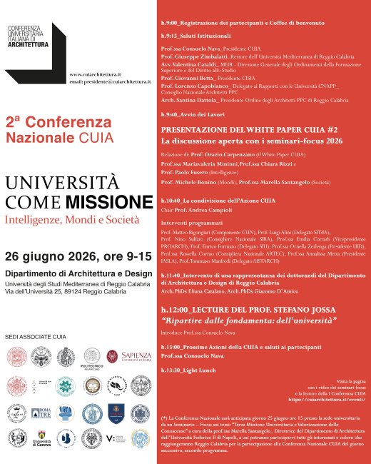 Programma 2 Conferenza CUIA 2026