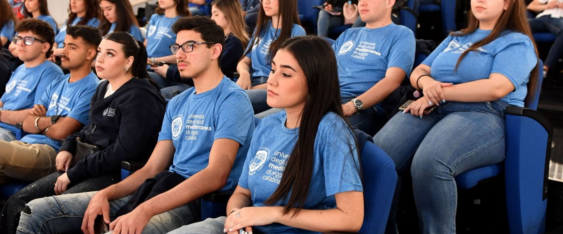 La platea in aula magna, gli studenti