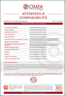 Cimea, Attestato di comparabilità