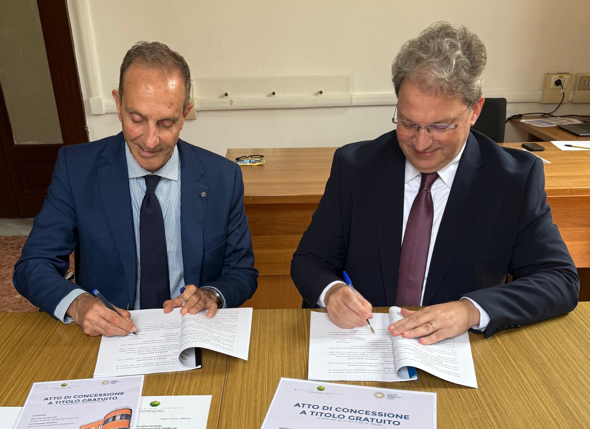 Sigla Accordo Demanio Università Mediterranea